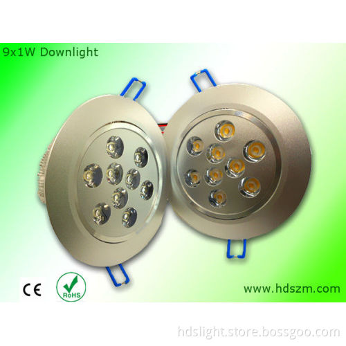 Home decoration high tech product 9X1W led downlight ceilinglight